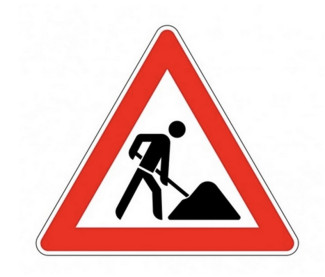 Baustellenschild
